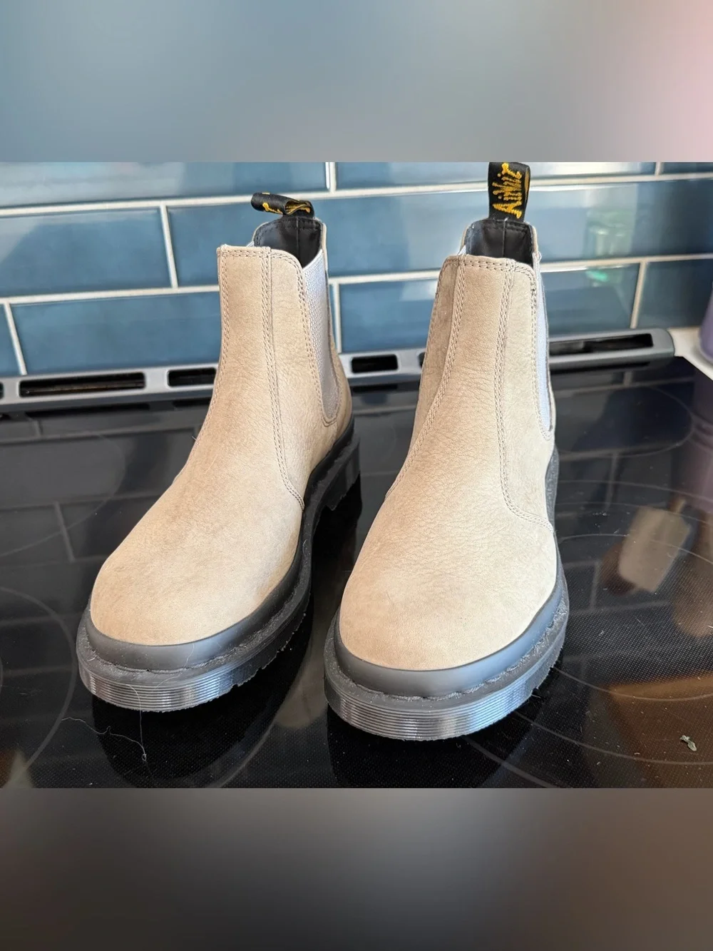Dr. Martens Men's Gray Suede 2976 Chukka Chelsea Boots